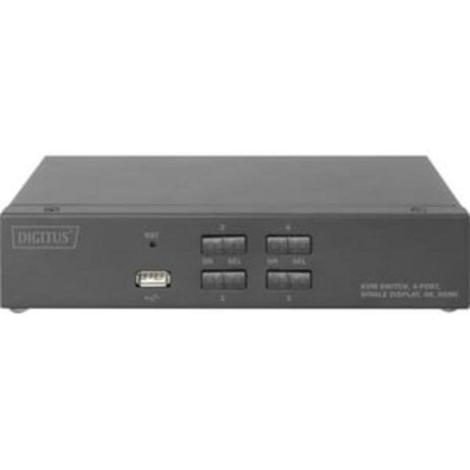 KVM Switch Digitus 4 Port HDMI 4K USB Audio Metall