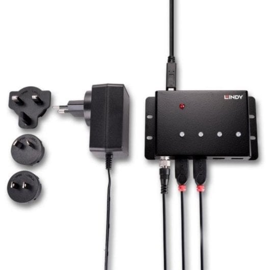 Hub Lindy 4 Ports 5000 Mbit/s USB 3.2 Gen 1 43374 Metall Schwarz