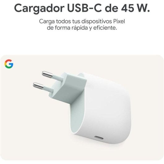 Carregador Google GA05732-EU 45W USB-C Branco Carga Rápida Pixel