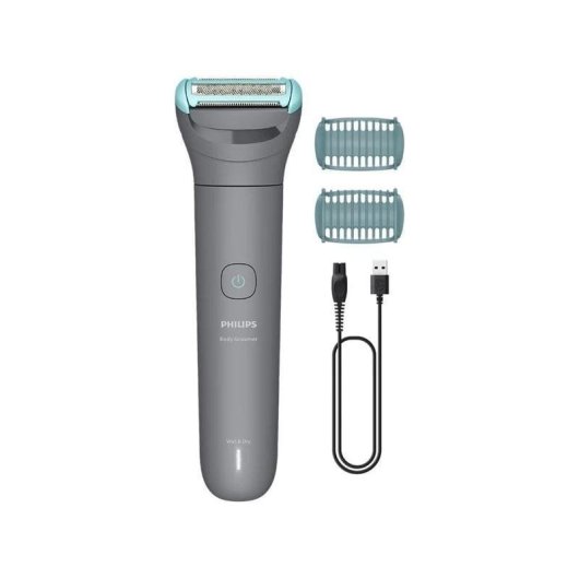 Aparador Corporal Philips Bodygroom BG3480/15 Recarregável 80min Seco e Molhado 2 Pentes