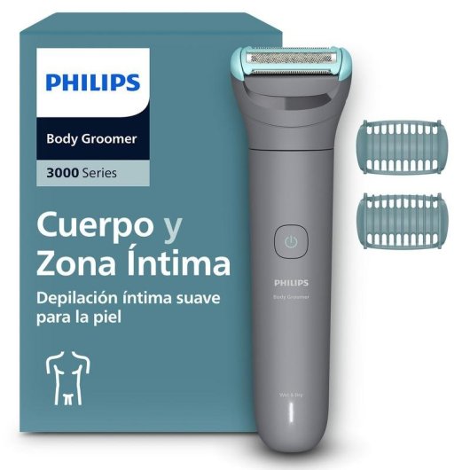Afeitadora Corporal Philips Bodygroom BG3480/15 Inalámbrica 80min Seco y Mojado 2 Peines