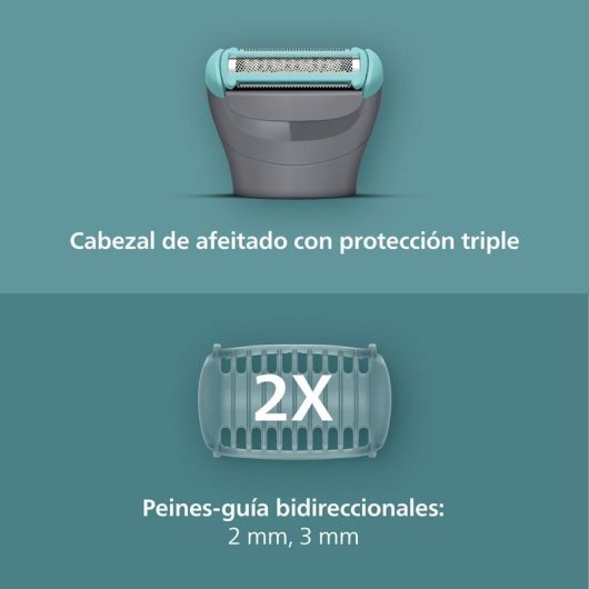 Afeitadora Corporal Philips Bodygroom BG3480/15 Inalámbrica 80min Seco y Mojado 2 Peines