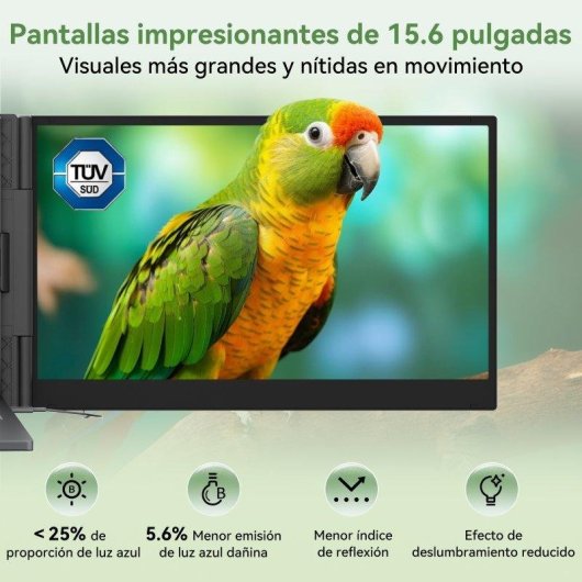 Monitor Blackview DCM8 Pro 15,3" IPS FullHD 60Hz Ultraligero Carga Inversa USB-C Altavoz integrado