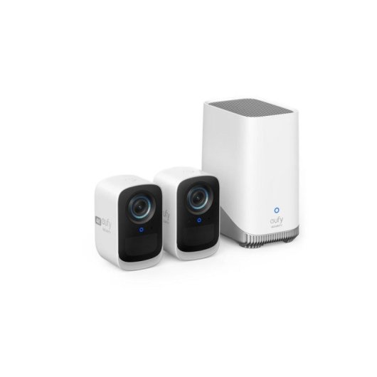 Videocamere di sorveglianza Eufy eufyCam S300 4K Visione Notturna Interno ed Esterno IA Allarme Audio Bidirezionale