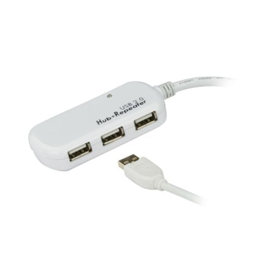 Hub Aten 4 Ports 480 Mbit/s USB 2.0 Modell UE2120H Verlängerung 12 m