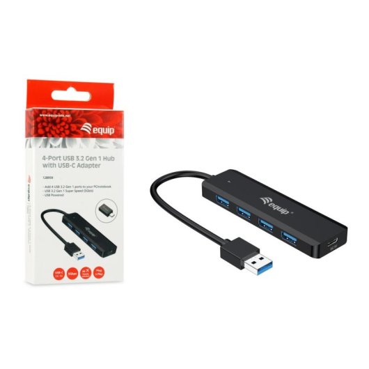 Hub Equip 5 portas 5000 Mbit/s USB 3.2 Gen 1 modelo 128959