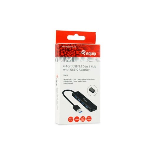 Hub Equip 5 portas 5000 Mbit/s USB 3.2 Gen 1 modelo 128959