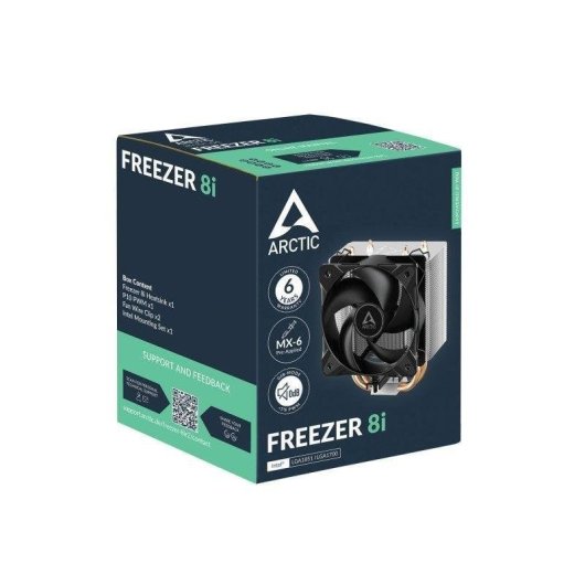 Refrigeração Ar Arctic Socket LGA 1700 100mm Freezer 8i Preto Alumínio