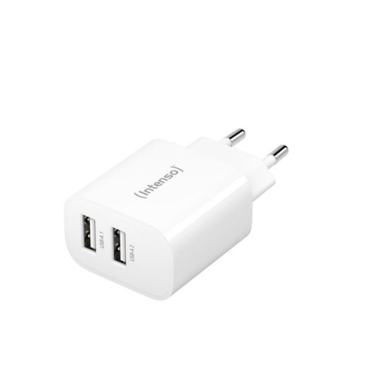 Carregador Intenso POWER ADAPTER 2XUSB-A 24W 5V Branco Compacto