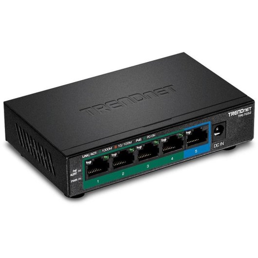 Switch Trendnet TPE-TG52 Gigabit 5 Ports PoE+ lüfterlos Wandmontage