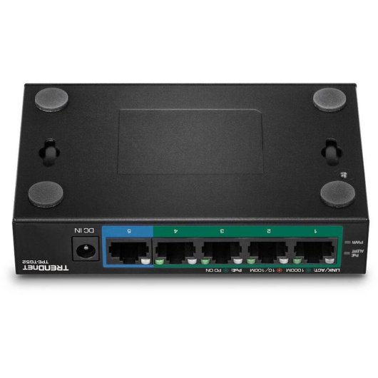 Switch Trendnet TPE-TG52 Gigabit 5 Ports PoE+ lüfterlos Wandmontage