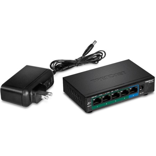 Switch Trendnet TPE-TG52 Gigabit 5 Ports PoE+ lüfterlos Wandmontage