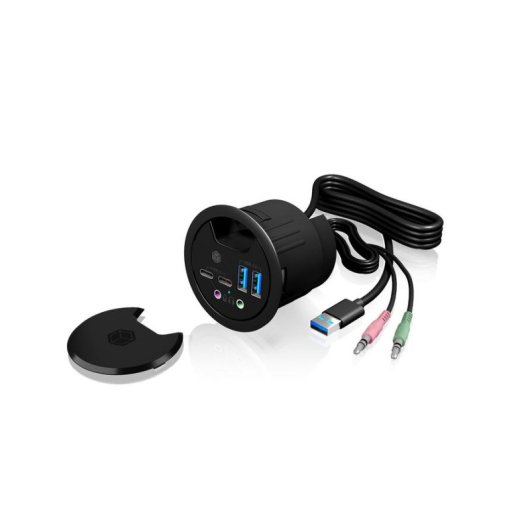 Hub ICY BOX 4 portas alimentação 5,2 V 4 A modelo IB-HUB1403B antracite