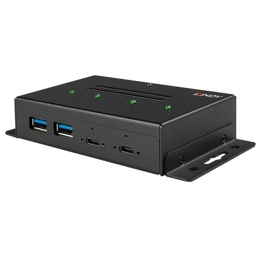 Hub Lindy 4 Ports 10 Gbps USB 3.2 Gen 2 Modell 43094 Metall schwarz