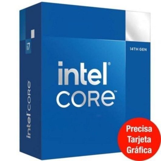 Procesador Intel Core i7-14700F 20 Núcleos 2,1 GHz Frecuencia Base 5,4 GHz Turbo Box Refrigerador