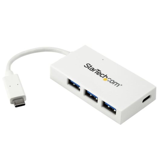 Hub StarTech.com 4 portas 5Gbps USB-C para USB-A e USB-C branco compacto