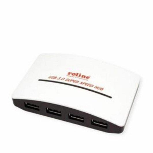 Hub Roline 4 Ports USB 3.2 Gen 1 Black & White mit Netzteil