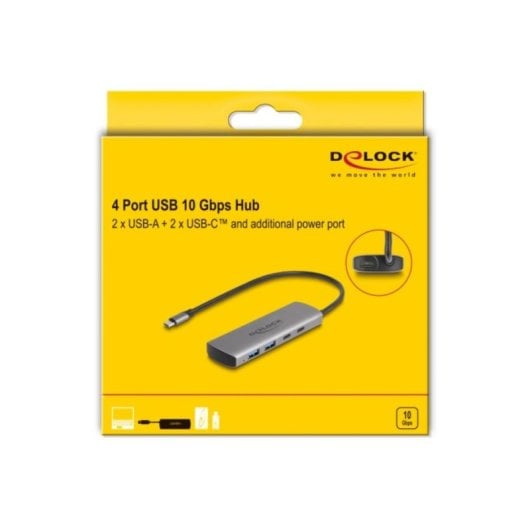 Hub Delock 4 Ports 10 Gbps USB 3.2 Gen 2 Modell 64299 Thunderbolt 4