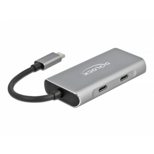 Hub Delock 4 Ports 10 Gbps USB-C 2 USB-A 2 USB-C robust grau