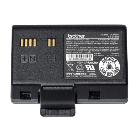 Bateria Brother PABT009 Li-Ion para RJ-3035B RJ-3055WB Preto