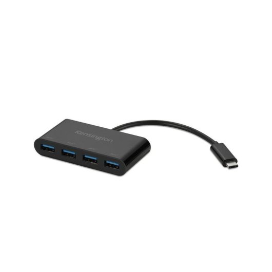 Hub Kensington 4 portas 10 Gbps USB-C CH1200 Plug and Play Preto