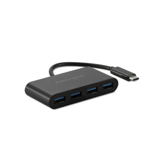 Hub Kensington 4 puertos 10 Gbps USB-C CH1200 Plug and Play Negro