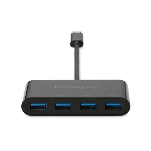 Hub Kensington 4 puertos 10 Gbps USB-C CH1200 Plug and Play Negro