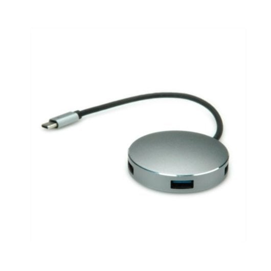 Hub Roline 4 Ports 5000 Mbit/s Modell 14.02.5036 Aluminium Schwarz