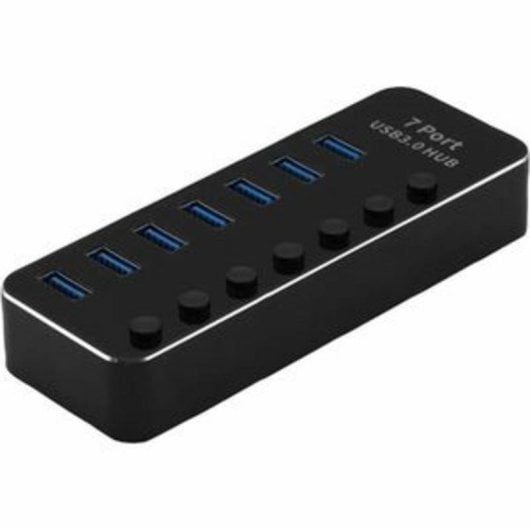 Hub Roline 7 Ports 5 Gbit/s USB 3.2 Gen 1 Modell 14.02.5057 Aluminium Schwarz