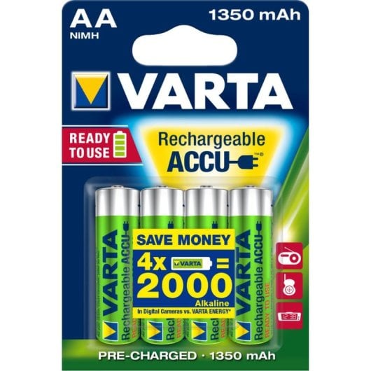Batería Recargable Varta Ready2Use HR06 AA 1350 mAh 4 piezas NiMH Verde