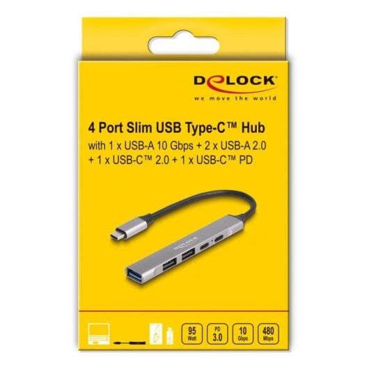 Dockingstation Delock 64298 USB 3.2 Gen 2 Type-C 95 W Grau