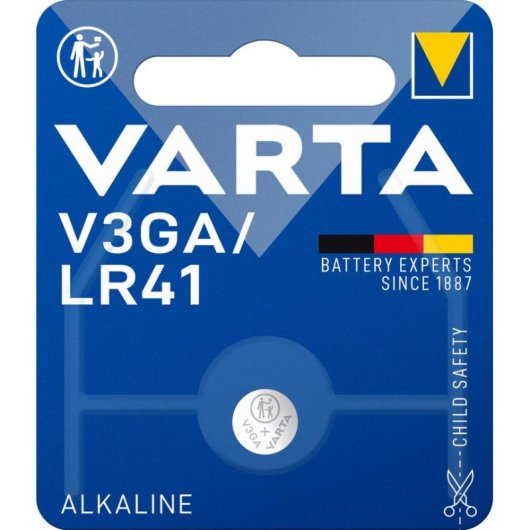 Pile Varta LR41 1,5V Alcaline Acier Inoxydable 1 pièce