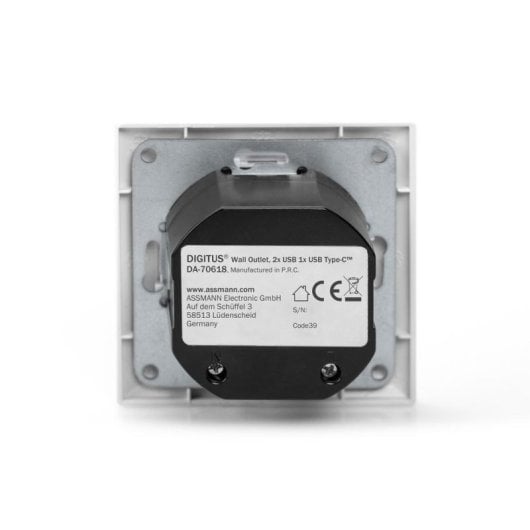 Steckdosenleiste Digitus 3 Steckplätze 2 USB-A 1 USB-C mit Schutz und LED