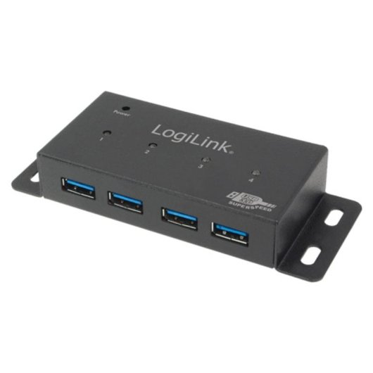 Hub LogiLink 4 portas 5000 Mbit/s USB 3.2 Gen 1 modelo UA0149 cinza