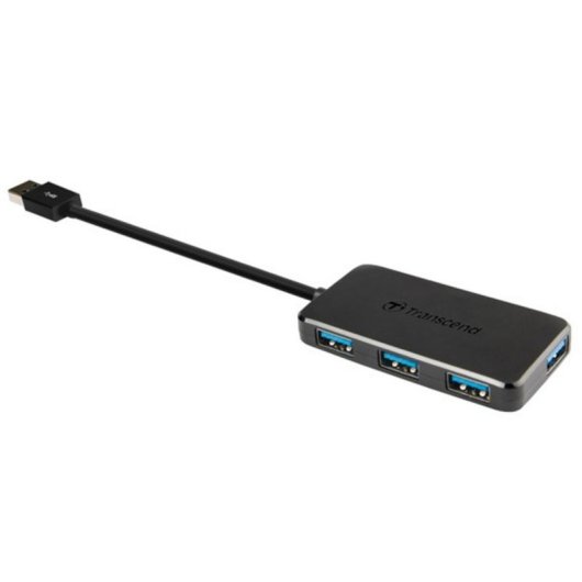 Hub Transcend 4 puertos USB 3.2 Gen 1 modelo HUB2 diseño ultrafino negro