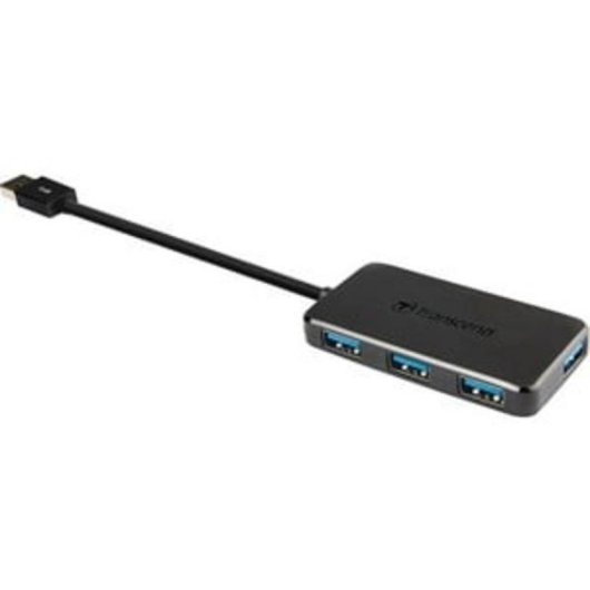 Hub Transcend 4 puertos USB 3.2 Gen 1 modelo HUB2 diseño ultrafino negro
