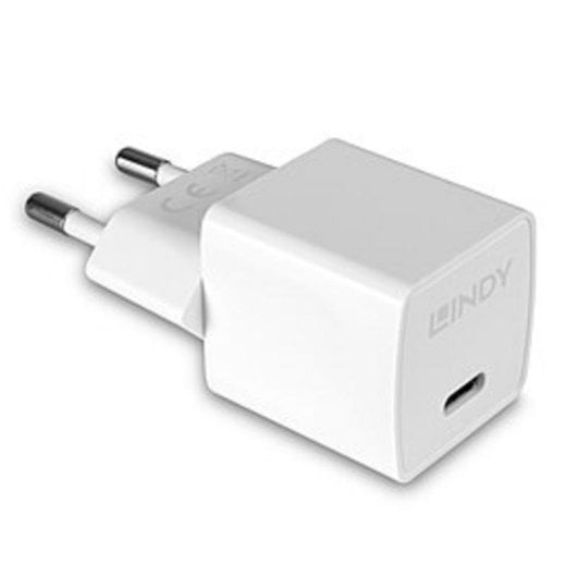 Ladegerät Lindy 73410 USB-C 20W GaN Weiß Kompakt Schutzfunktion