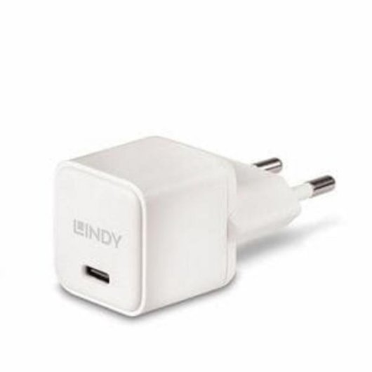 Ladegerät Lindy 73410 USB-C 20W GaN Weiß Kompakt Schutzfunktion