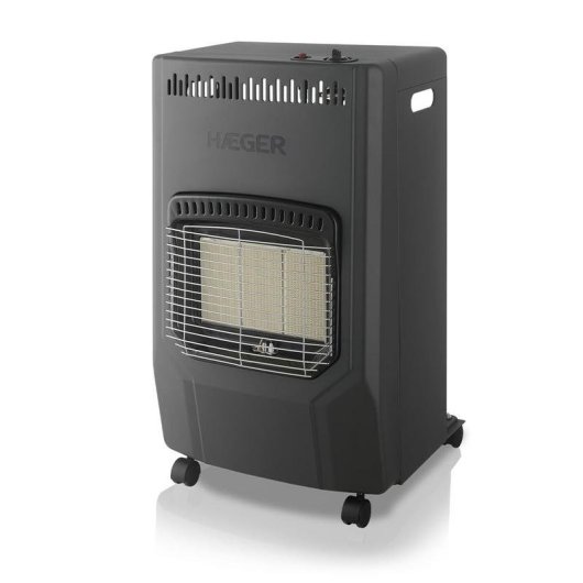 Estufa de Gas de Llama Azul Haeger Ultra Warm 4200W Butano/Propano Negra