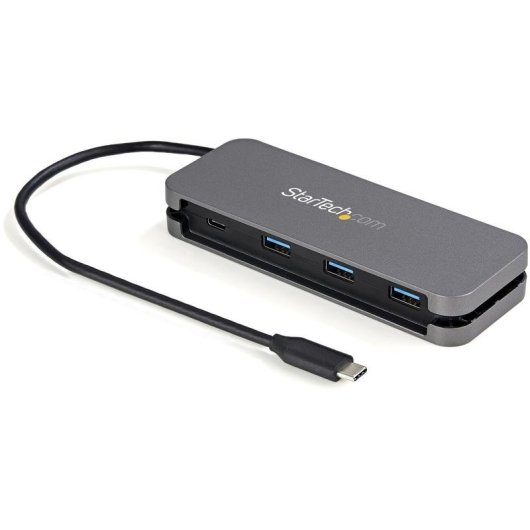 Hub StarTech.com 4 portas 5 Gbps USB 3.2 Gen 1 gestao de cabos