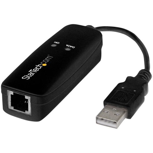 Carte Réseau StarTech.com USB 2.0 56K V.92 Externe Fax Modem Compact