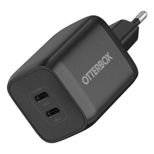 Chargeur OtterBox Standard 65W USB-C Double Port GaN Euro Noir