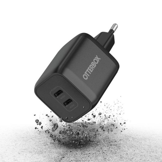 Chargeur OtterBox Standard 65W USB-C Double Port GaN Euro Noir