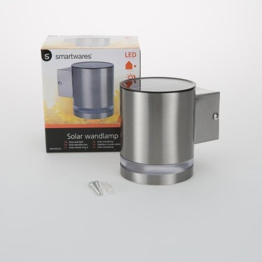 Solar-Wandleuchte Nedis GWS-003-DS LED 35 lm IP44 Edelstahl