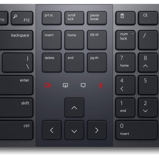 Tastatur Dell KB900 kabellos Fullsize QWERTZ Deutsch Bluetooth mit Beleuchtung