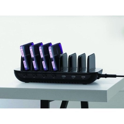 Carregador USB-C 7 portas 160W Conceptronic OZUL07B Carga Rápida