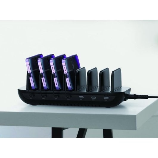 Carregador USB-C 7 portas 160W Conceptronic OZUL07B Carga Rápida