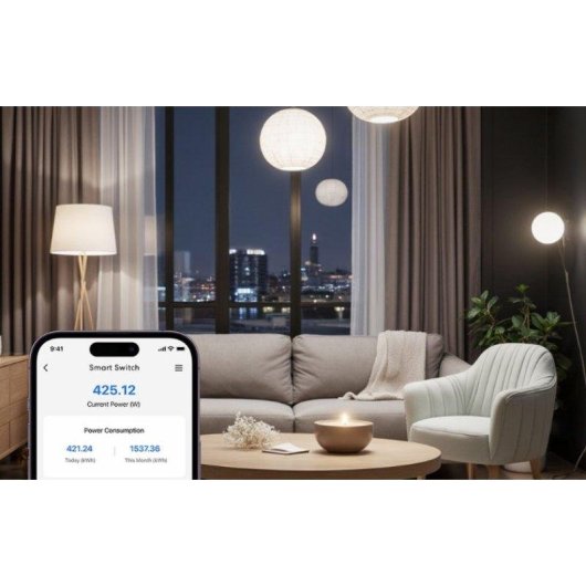 Relè Wi-Fi Meross MSS815MA-UN Controllo illuminazione, Monitoraggio energia, Incasso