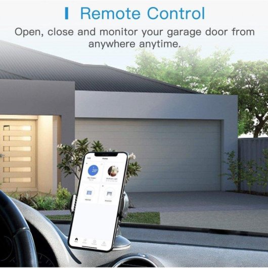 Relé Wi-Fi Meross MSG200HK Controle de portas de garagem, Antena externa, Multi-portas