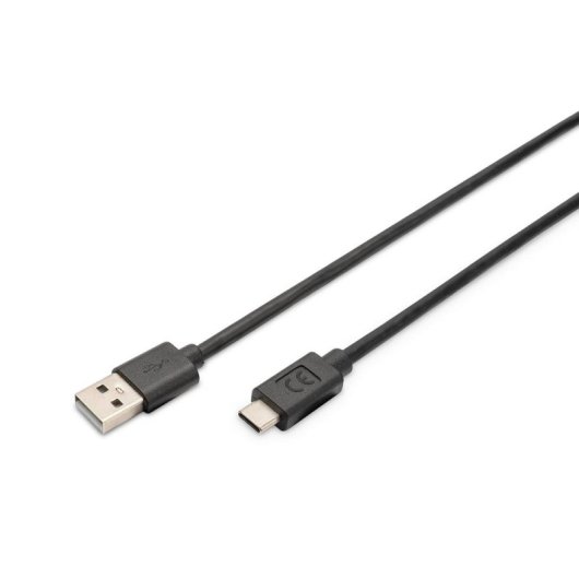 Cable Digitus USB-A USB-C 3 m USB 2.0 Noir